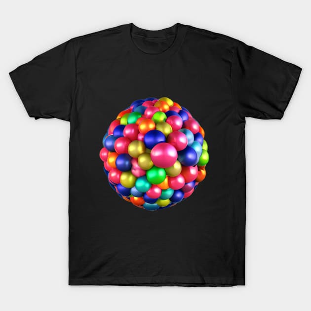 Gumballs anyone? Abstract art ball, colorful and fun. Bright and colorful will brighten up your day. Looks awesome on items. T-Shirt by 1FunLife